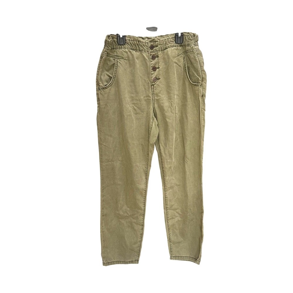 Sanctuary Standard Surplus Olive Green Paperbag Waist Button Fly Pants Size 28 - Picture 1 of 9